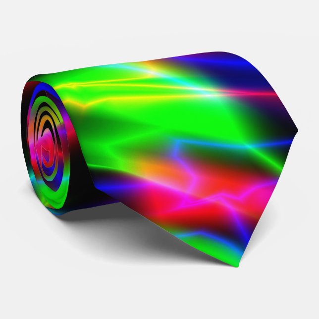 Neon Night Tie (Rolled)