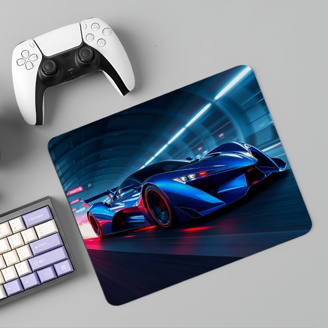 Neon Nightspeed Super Car Mouse Pad (Creator Uploaded)