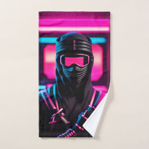 neon ninja bath towel set