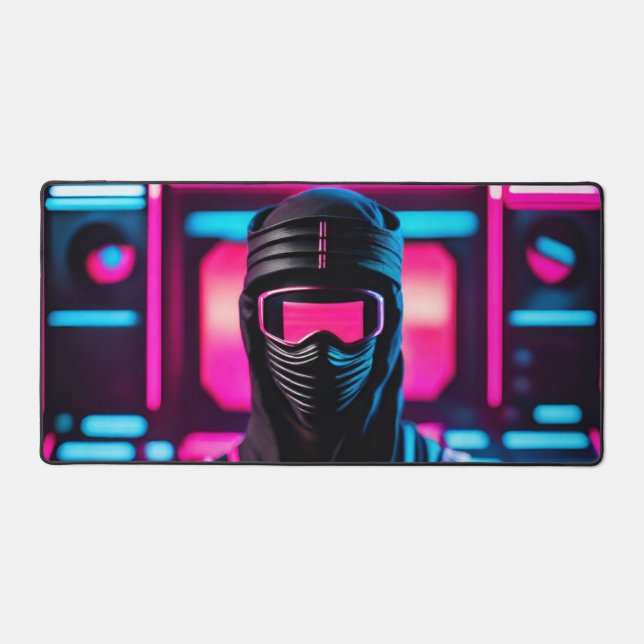 neon ninja desk mat (Front)