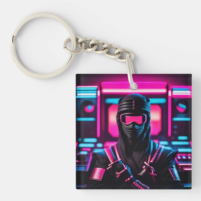 neon ninja key ring (Front)