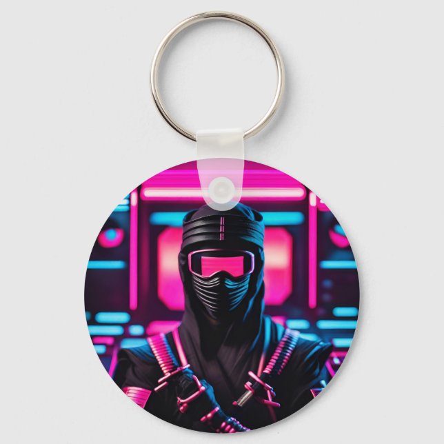neon ninja key ring (Front)