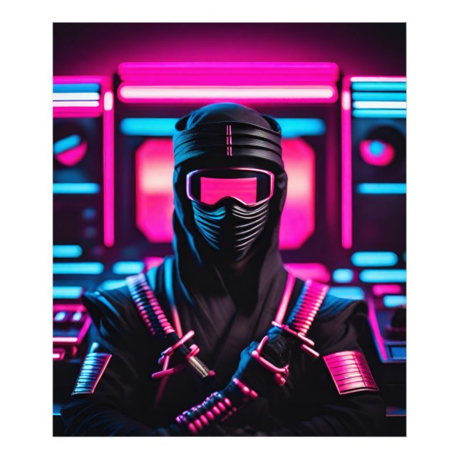 neon ninja photo print (Front)