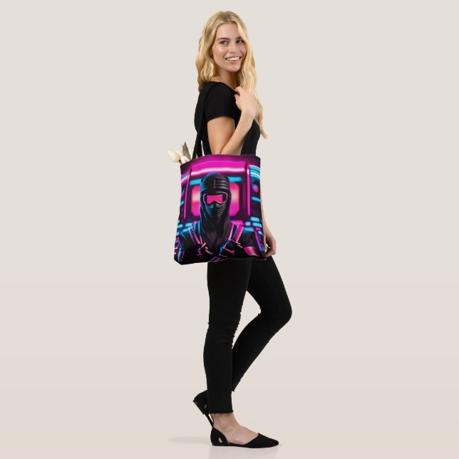 neon ninja tote bag (On Model)