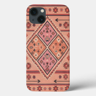 Neon Nomad Soul -Vibrant Tribal Geometric Tapestry iPhone 13 Case