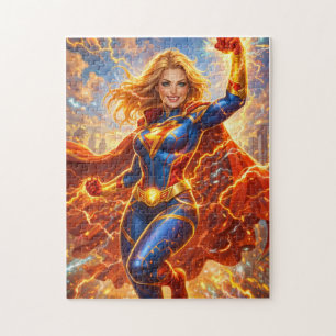 Neon Nova: Guardian of the Electric City Jigsaw Puzzle