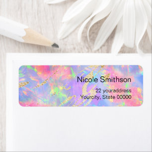 neon opal background  labels