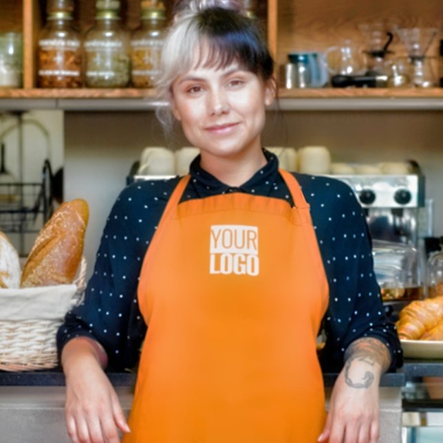 Neon orange - add logo apron (Creator Uploaded)