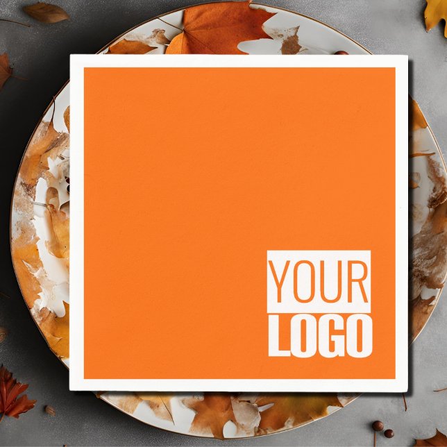 Neon orange - add logo  napkin (Creator Uploaded)