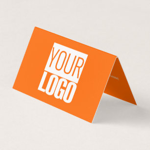 Neon orange - add your logo Business Card