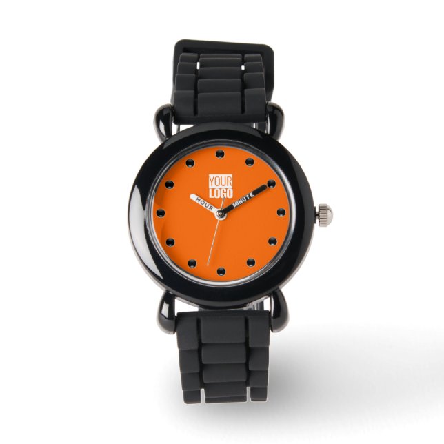  Neon  orange  - add your  logo  Watch (Front)
