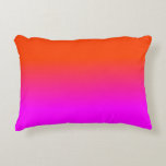 Neon Orange and Hot Pink Ombre Shade Colour Fade Decorative Cushion<br><div class="desc">Neon Orange and Hot Pink Ombre Shade Colour Fade. Ombre shades go from hot pink blurred into neon orange in this sunset palette neon, orange, hot, pink, ombre, shade, colour, fade, trend, bright, fluorescent, highlighter, school, kids, fun, dorm, decor, tint, bright neon pink, bright pink, neon orange, hot pink, ombre...</div>