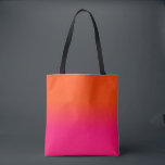 Neon Orange and Neon Pink Ombre Shade Colour Fade Tote Bag<br><div class="desc">Neon Orange and Neon Pink Ombre Shade Colour Fade. Faded shades of hot pink blurring into neon orange look like a painted sunset neon, orange, hot, pink, ombre, shade, colour, fade, trend, bright, fluorescent, highlighter, school, kids, fun, dorm, decor, tint, bright neon pink, bright pink, neon orange, neon pink, pink...</div>