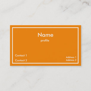 neon orange business card