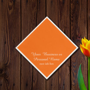 neon orange elegant script napkin
