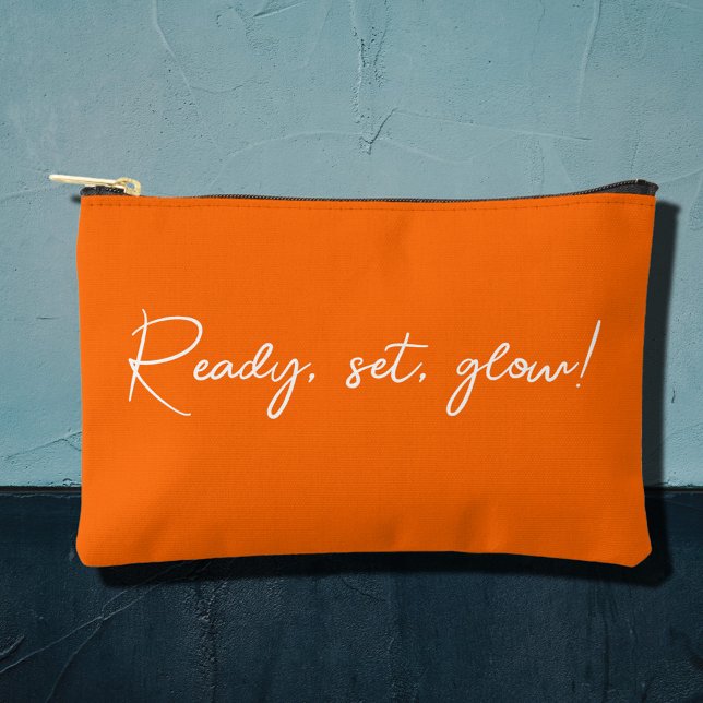 neon  orange  -funny   quote  accessory pouch (Creator Uploaded)