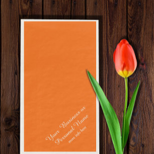 neon  orange solid color -personalized napkin