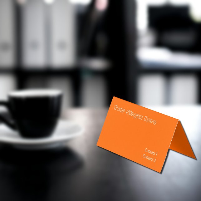 neon orange solid colour business card (Creator Uploaded)
