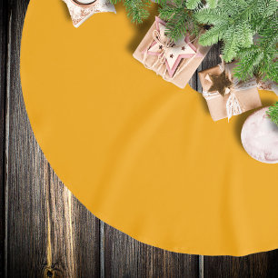 Neon Orange Solid Colour   Classic Brushed Polyester Tree Skirt