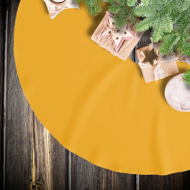 Neon Orange Solid Colour | Classic Brushed Polyester Tree Skirt (Creator Uploaded)
