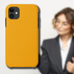 Neon Orange Solid Colour Classic iPhone 11 Case