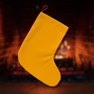 Neon Orange Solid Colour Classic Small Christmas Stocking