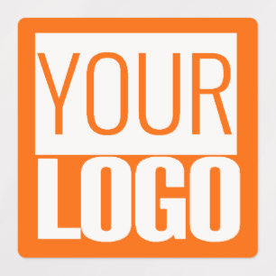 neon  orange solid colour -  custom logo