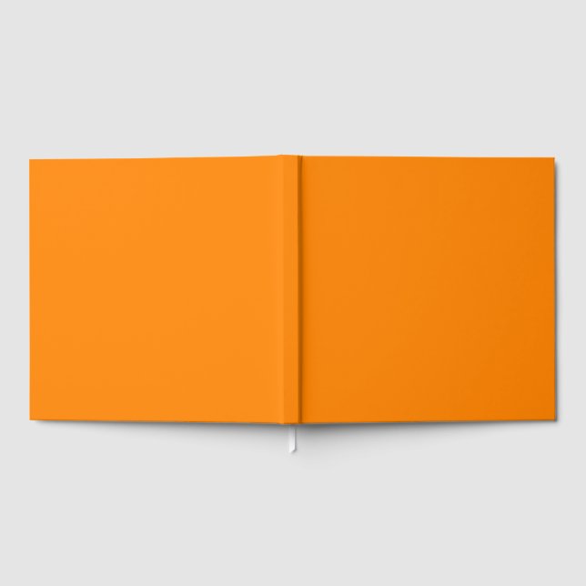 Neon Orange Square Guest Book for Any Event (Full)