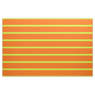 neon orange yellow stripes fabric