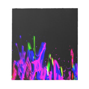 Neon Paint Splash Colourful. PERSONALIZE IT Notepad