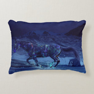 Neon Painted Horse Decorative Cushion