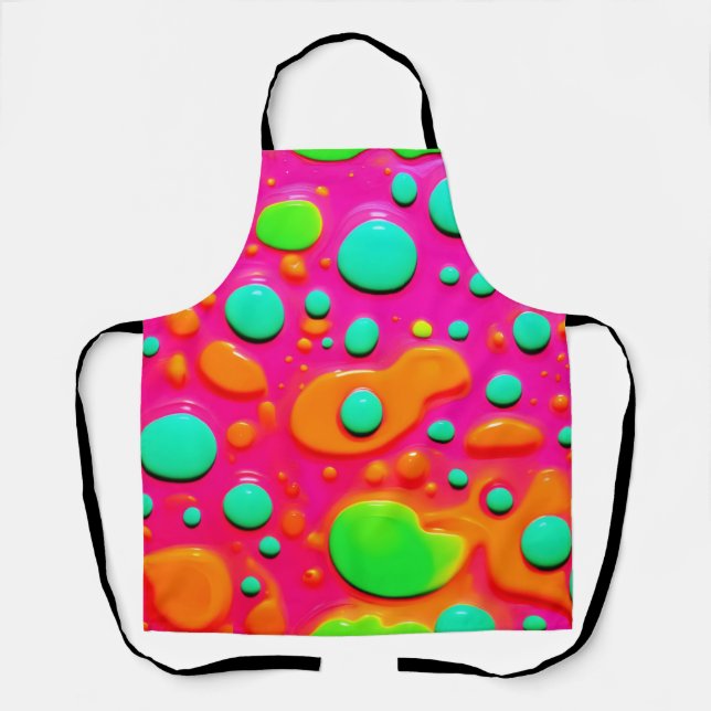 Neon Painting Bubble Art Apron (Front)