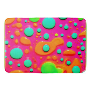Neon Painting Bubble Art Bath Mat