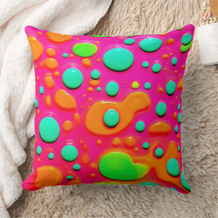 Neon Painting Bubble Art Cushion