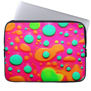 Neon Painting Bubble Art Laptop Sleeve