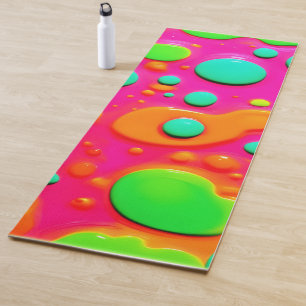 Neon Painting Bubble Art Yoga Mat