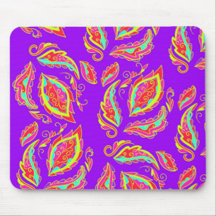 Neon Paisley Mouse Pad