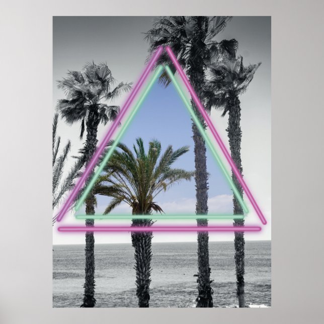 Neon palm poster (Front)