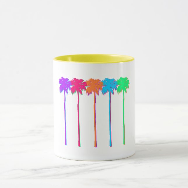 Neon Palm Trees Mug (Center)