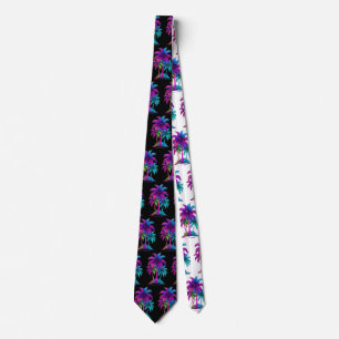 Neon Palm Trees  Tie