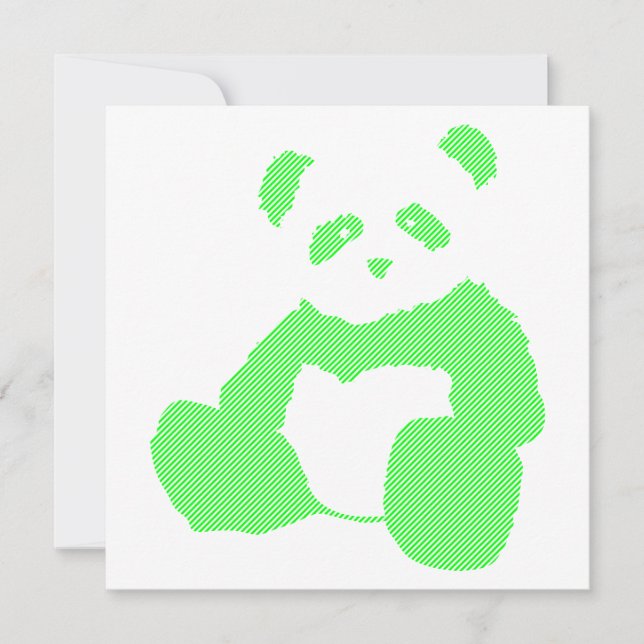 neon panda invitation (Front)