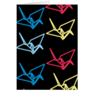 Neon Paper Cranes