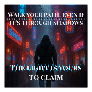 Neon Path – Cyberpunk Alley Poster