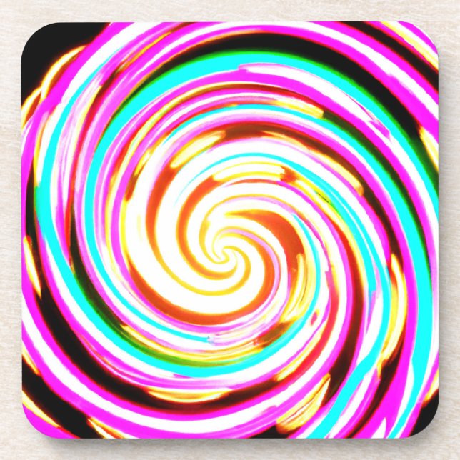 Neon Pattern Artwork  Coaster (Front)