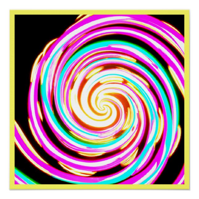 Neon Pattern Artwork  Poster (Front)