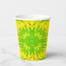 Neon Pause Dienstag Edition – Pappbecher grün gelb