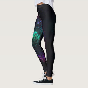 Neon Peacock Elegance Leggings
