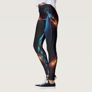 Neon Peacock Elegance Leggings