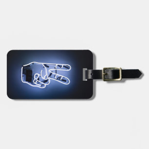 neon piece luggage tag