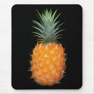 Neon Pineapple Glowing Fruit Art Mouse Pad